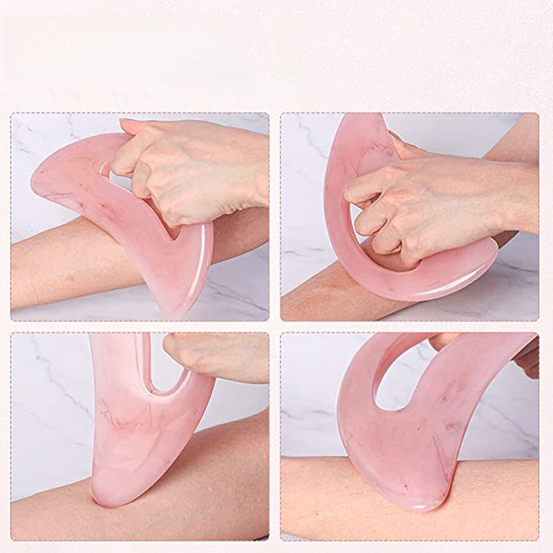 Resin Beeswax Machete Large Body Scraping Board Beauty Salon Lazy Meridian Scraping Tablet Massager Health Spa